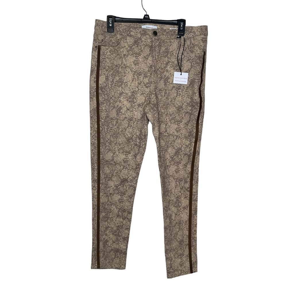 Skinny Girl Women Jeans Broadway Hi-Rise‎ Skinny Stripe Snake Print 31 Long  NWT
